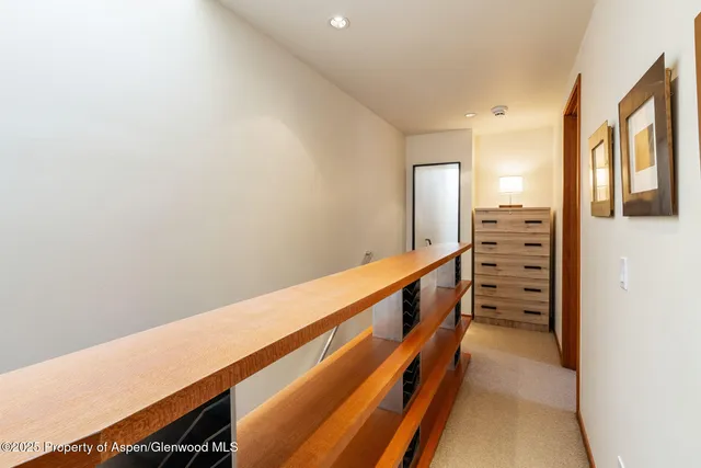 a view of hallway with stairs