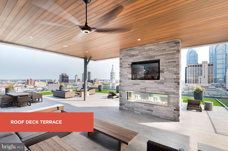 200 North 16th Street, Unit 1624 Philadelphia, PA 19102 - Photo 37 of 66 a living room with furniture and a flat screen tv