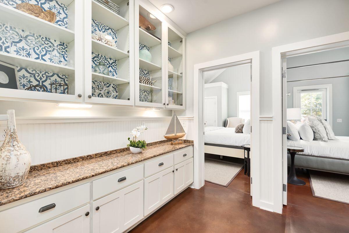 220 Salt Lane Watersound, FL 32461 - Photo 17 of 35 a en suite bathroom with a granite countertop tub and a double vanity sink
