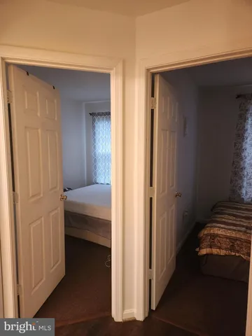 a view of bedroom and bathroom