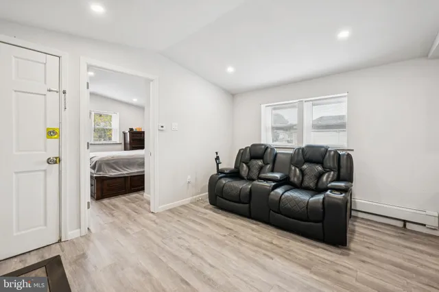 a living room with furniture and a couch