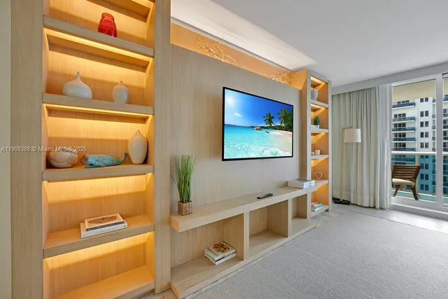 a view of hall with wooden floor