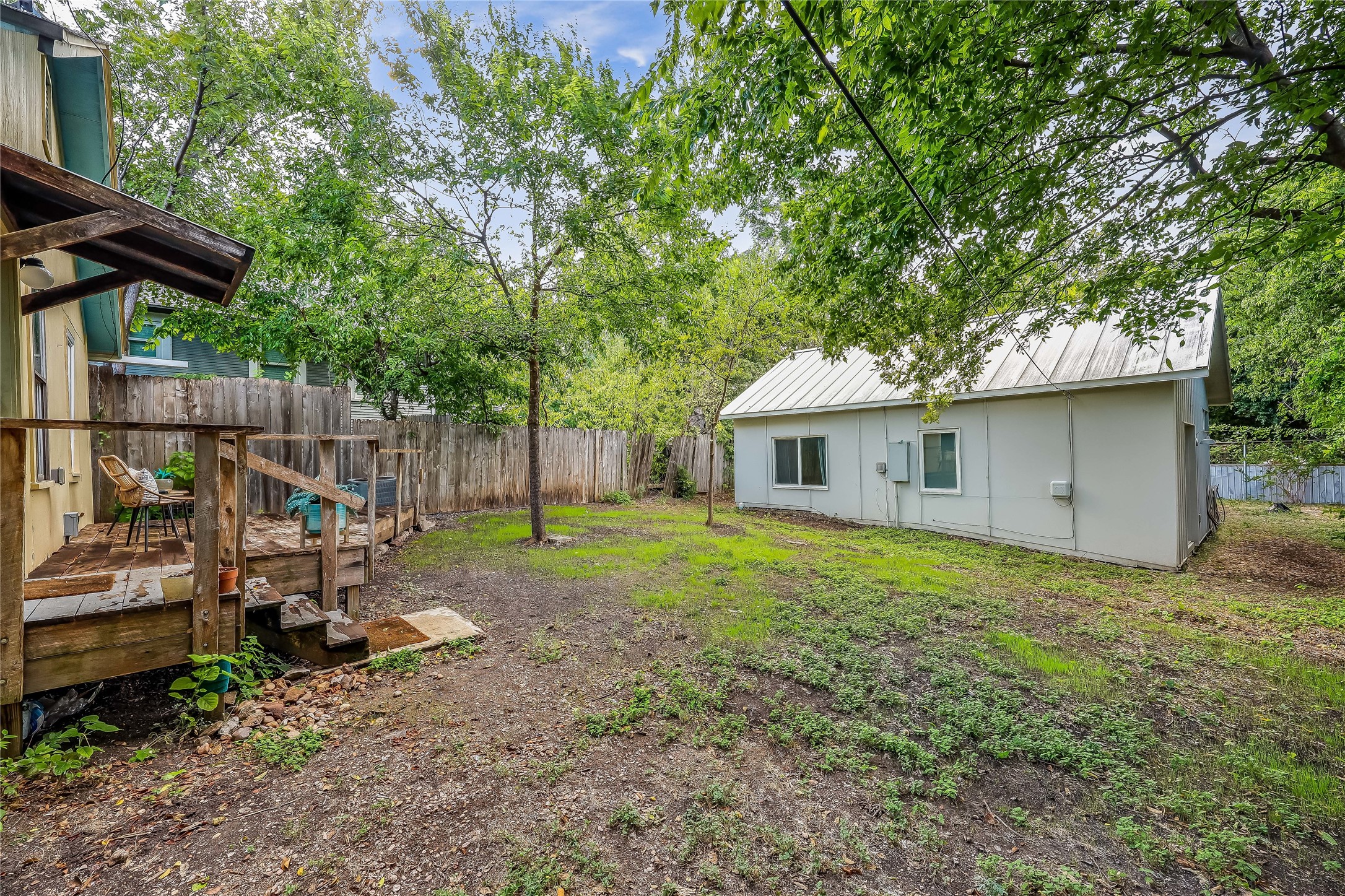 1908 East 21st Street, Unit 1 AND 2 Austin, TX 78722 - Photo 35 of 38 View of yard and the back of Unit 2 with a fenced backyard