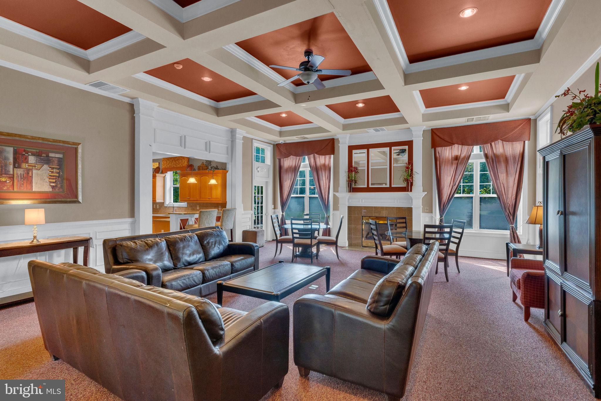 222 Masterson Court Ewing, NJ 08618 - Photo 38 of 43 a living room with fireplace furniture and a flat screen tv