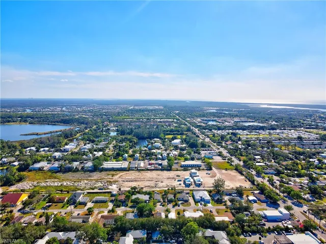 an aerial view of a city