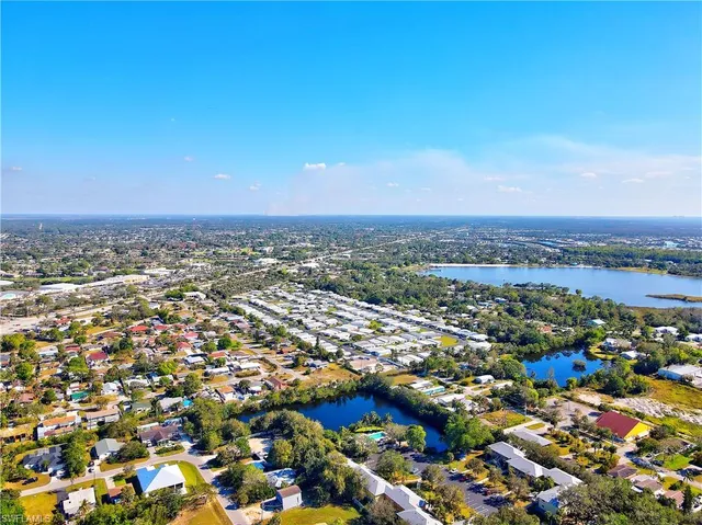 an aerial view of multiple house