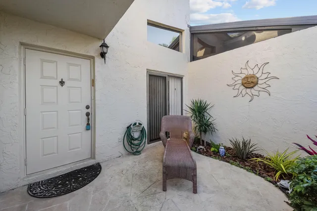 a view of a backyard with a garden