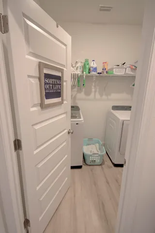 a view of storage and utility room