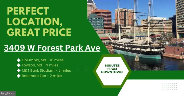 $455,000 | 3409 West Forest Park Avenue, Baltimore, MD 21216