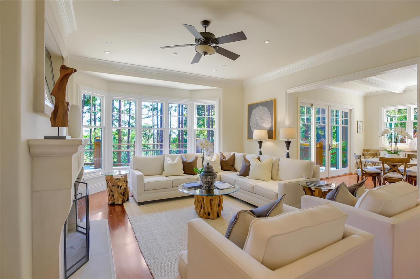 700 Patrol Road Woodside, CA 94062 - Photo 17 of 55 a living room with furniture and large windows