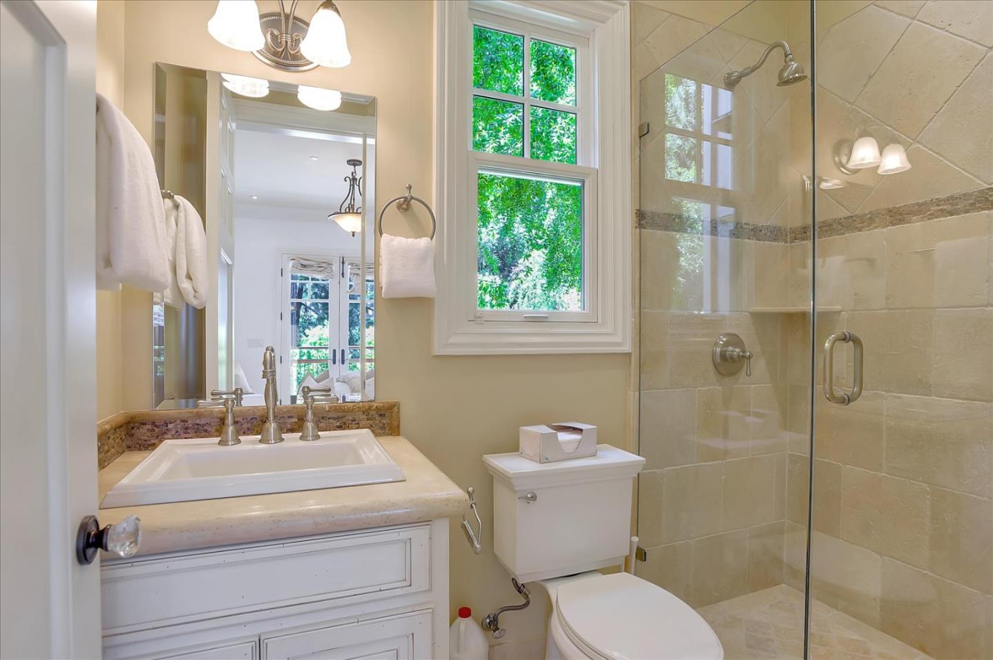700 Patrol Road Woodside, CA 94062 - Photo 35 of 55 a bathroom with a sink toilet and shower