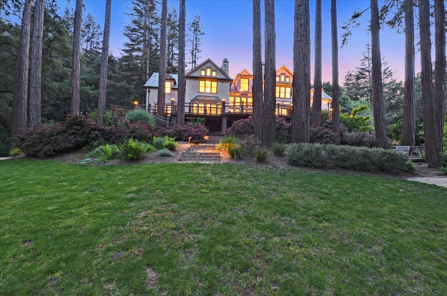 700 Patrol Road Woodside, CA 94062 - Photo 55 of 55 a view of a house with a yard and a patio