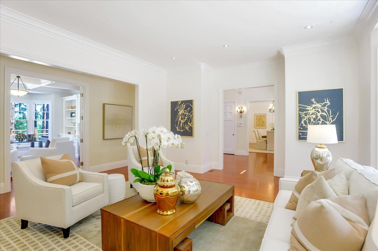 700 Patrol Road Woodside, CA 94062 - Photo 6 of 55 a living room with furniture and a wooden floor