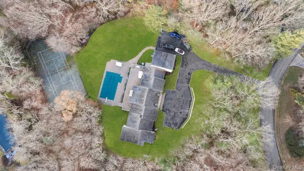 a bird view of a house