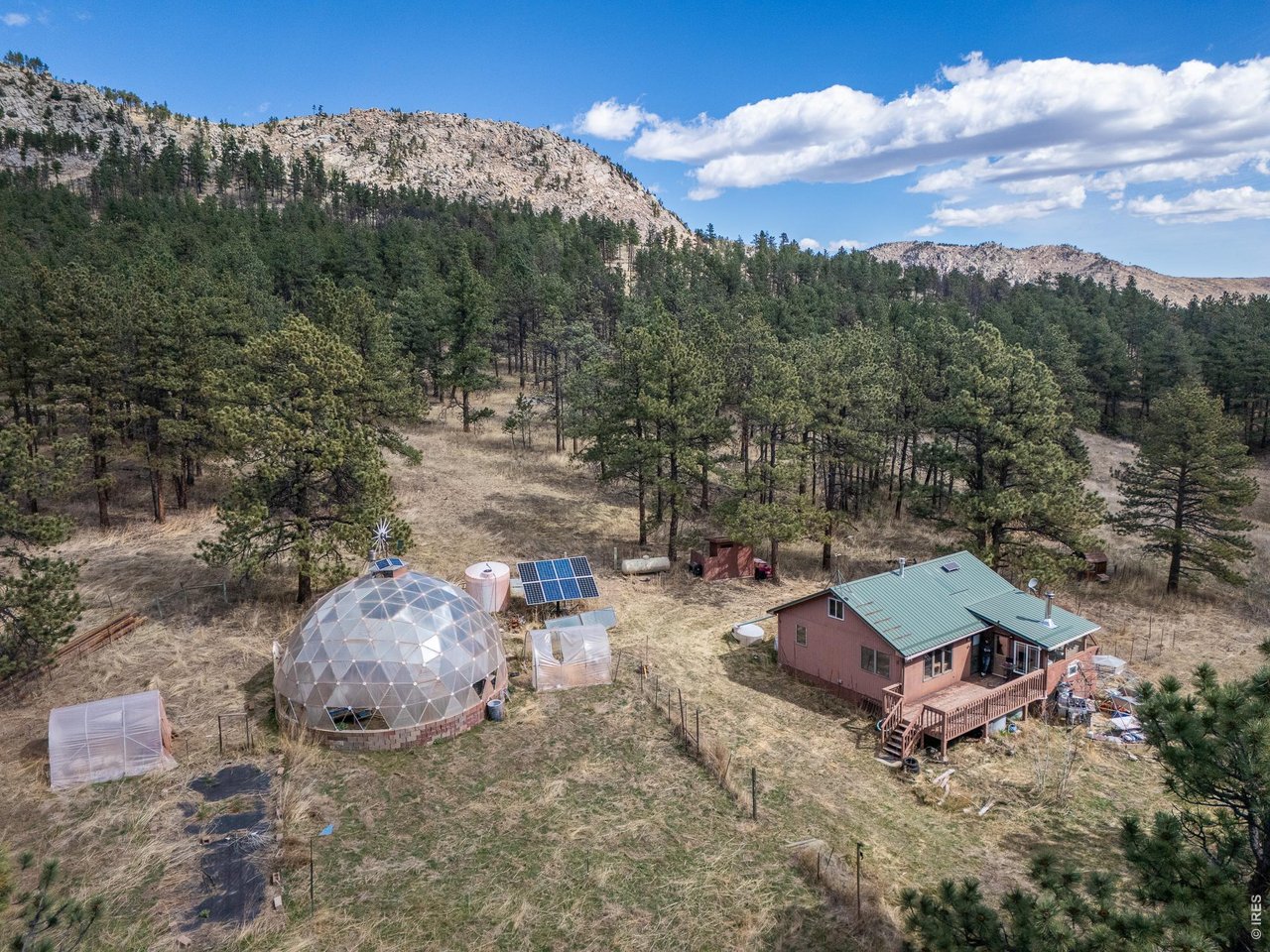 263 Badger Court Drake, CO 80515 - Photo 23 of 41 an aerial view of a house with mountain view