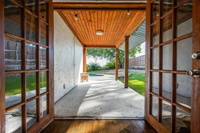 a view of a living room and a window