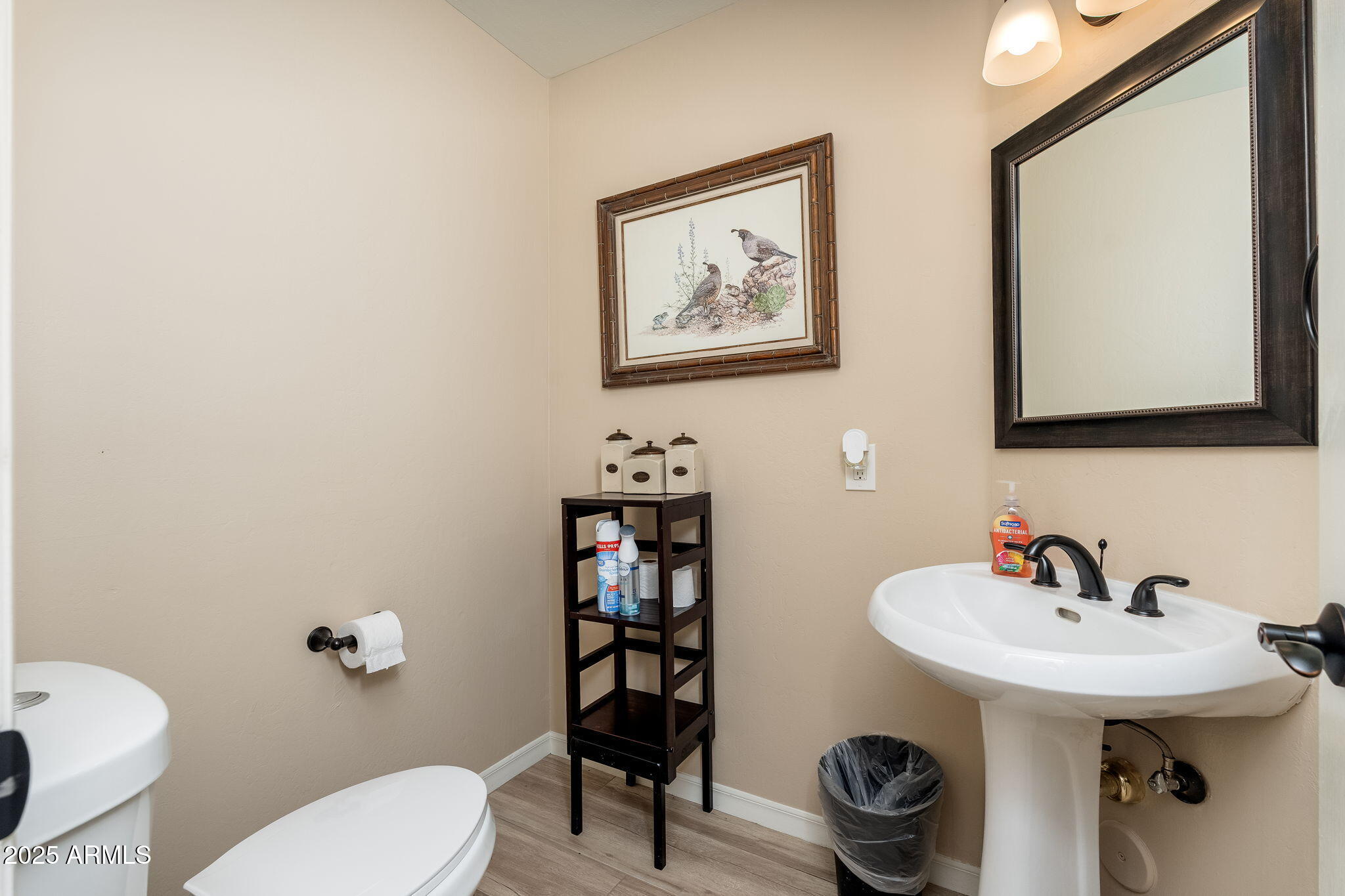 17047 East Dixileta Drive Rio Verde, AZ 85263 - Photo 31 of 115 a bathroom with a sink a toilet and a mirror