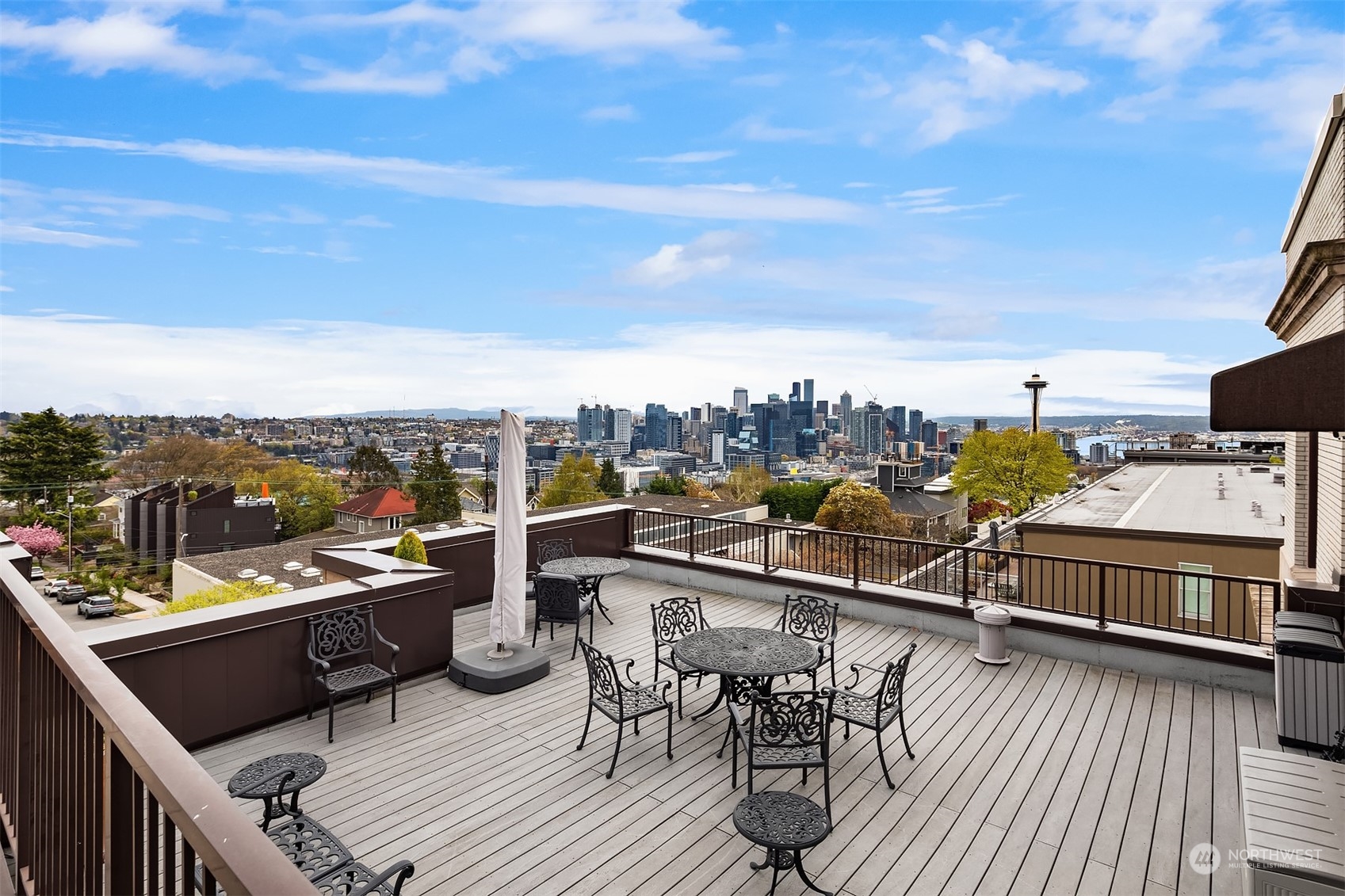 201 Galer Street, Unit 412 Seattle, WA 98109 - Photo 30 of 34 a view of a balcony with furniture