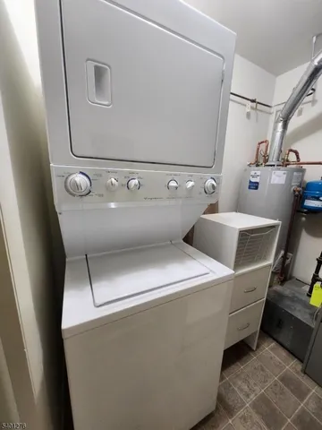 a close up view of washer and dryer