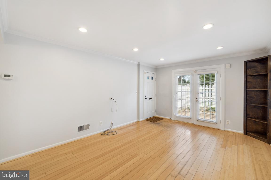 4635 28th Road South, Unit A Arlington, VA 22206 - Photo 3 of 23 Living Room w/ French doors to private patio!