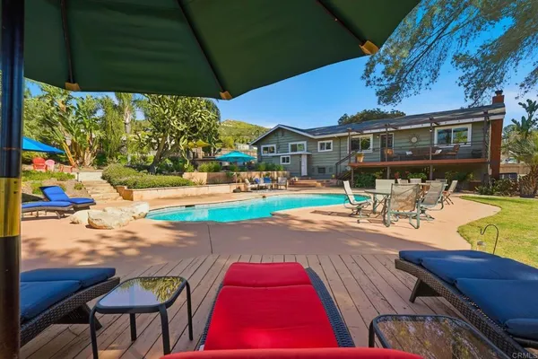 a view of a house with a patio