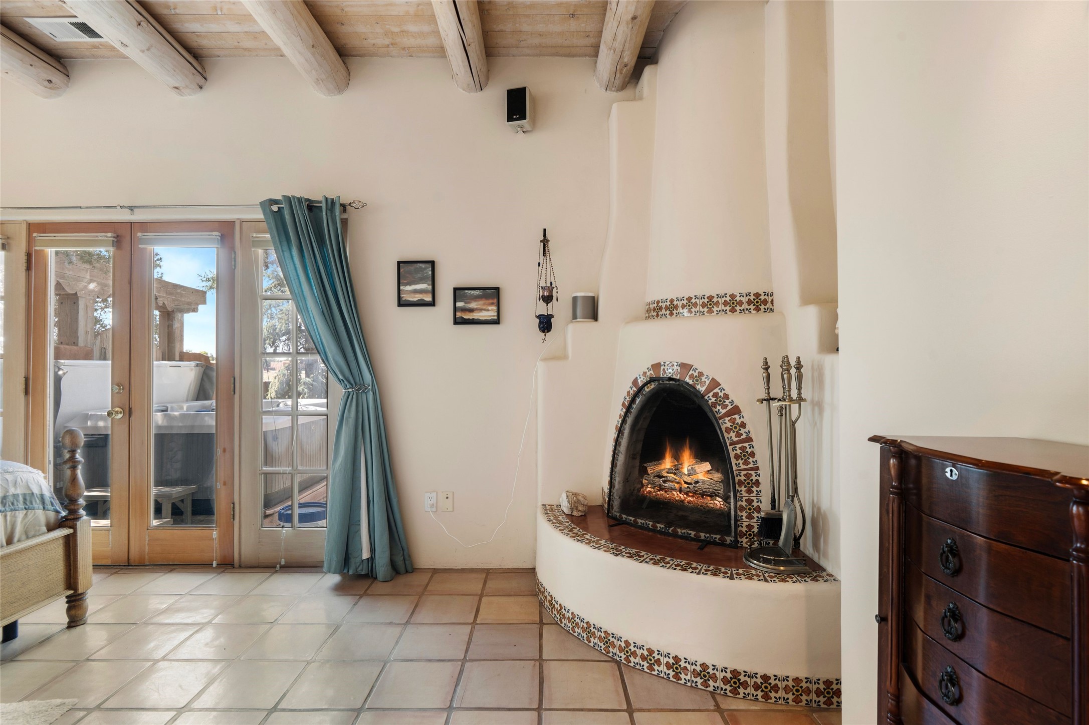 88 Monte Alto Road Santa Fe, NM 87508 - Photo 22 of 43 Kiva Fireplace (Primary Bedroom)