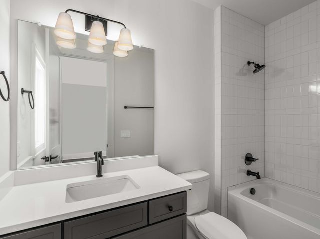 a front view of a building with street