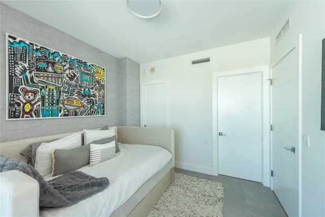 a front view of a multi story building