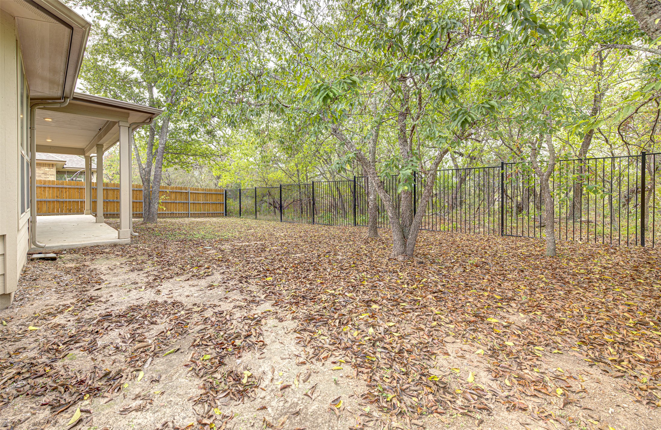 316 Buffalo Ridge Drive Manchaca, TX 78652 - Photo 34 of 37 a backyard of a house with lots of green space