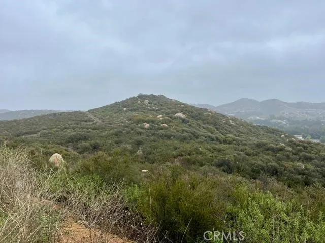a view of a mountain range with lush green forest