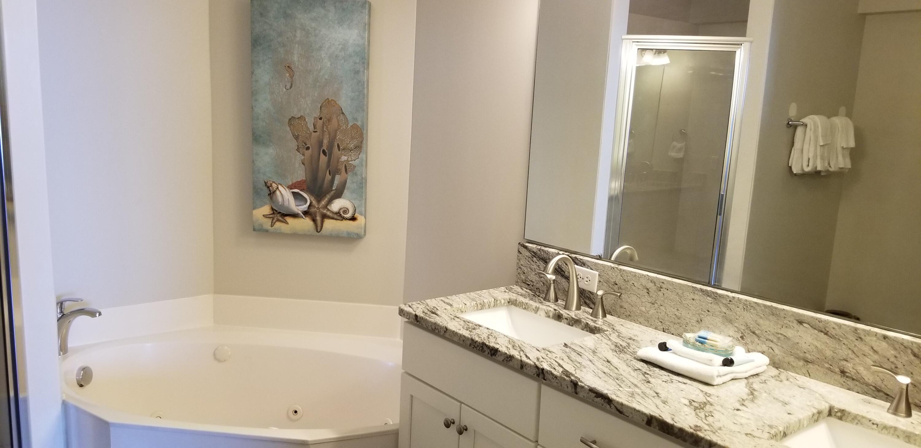 14825 Front Beach Road, Unit 1910 Panama City Beach, FL 32413 - Photo 16 of 39 Jetted Tub and Separate Shower (in refle