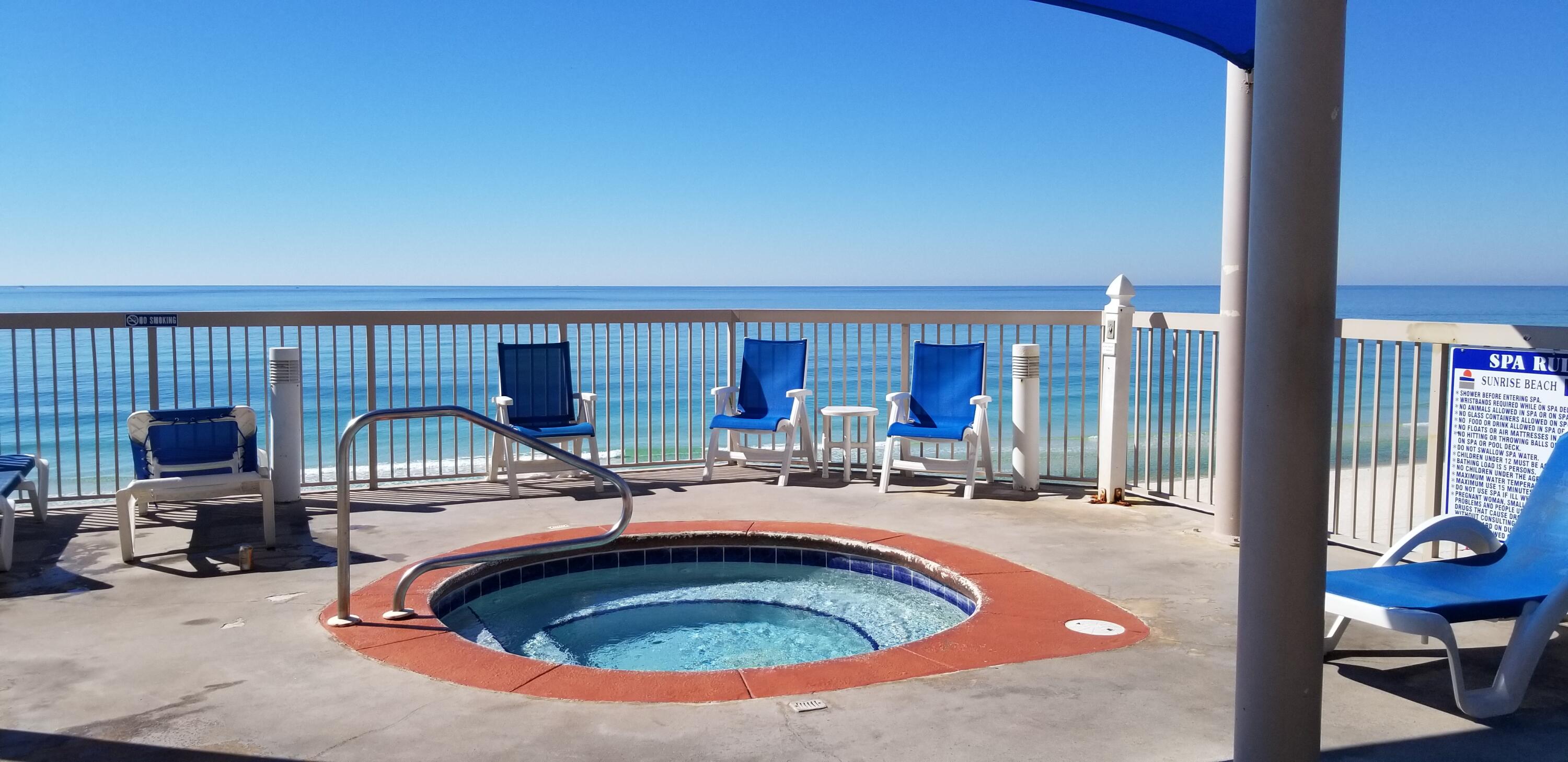 14825 Front Beach Road, Unit 1910 Panama City Beach, FL 32413 - Photo 32 of 39 West Hot Tub at Sunrise Beach
