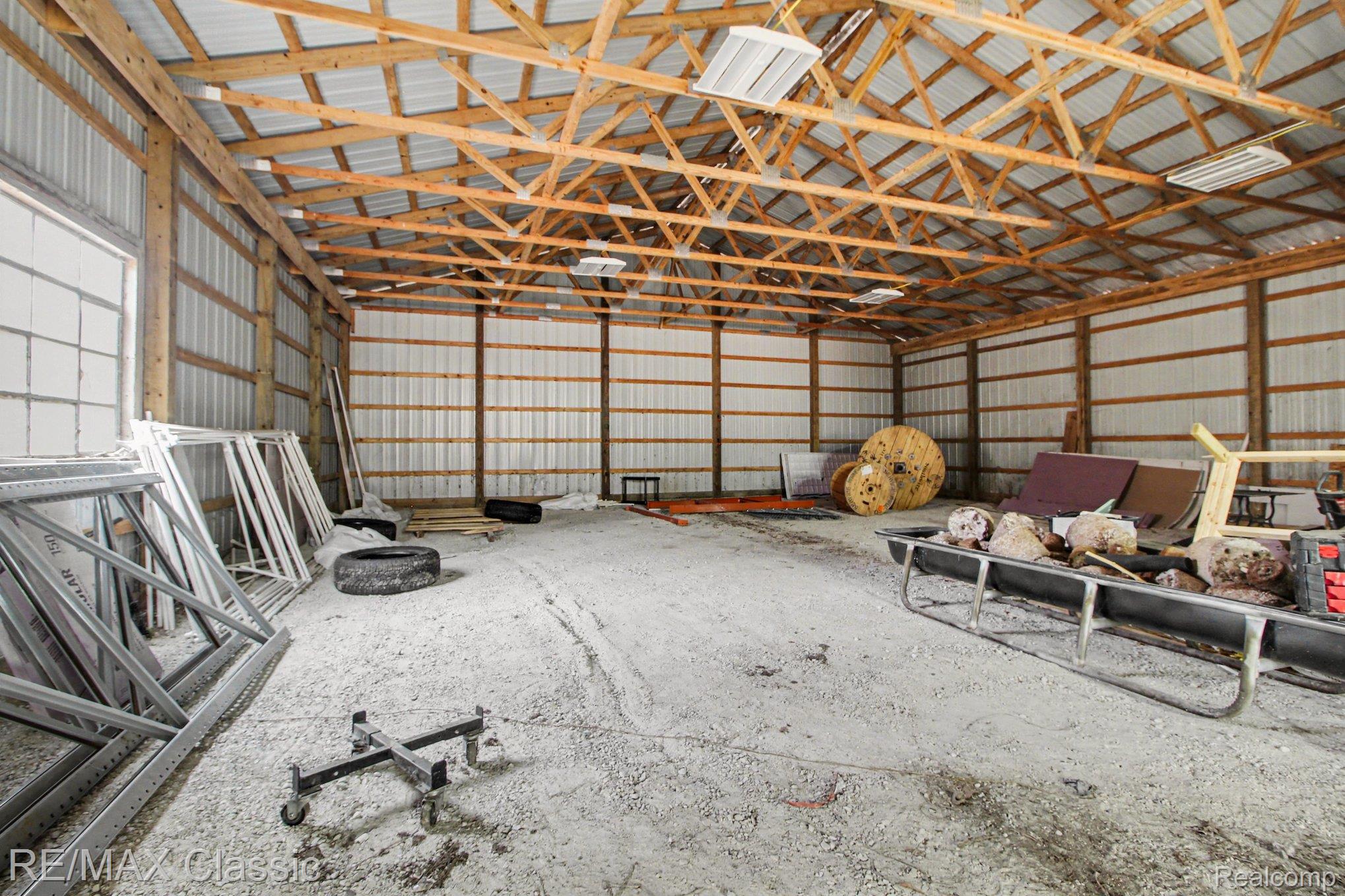 9800 Moon Road Saline, MI 48176 - Photo 28 of 38 Far end view of the metal pole barn