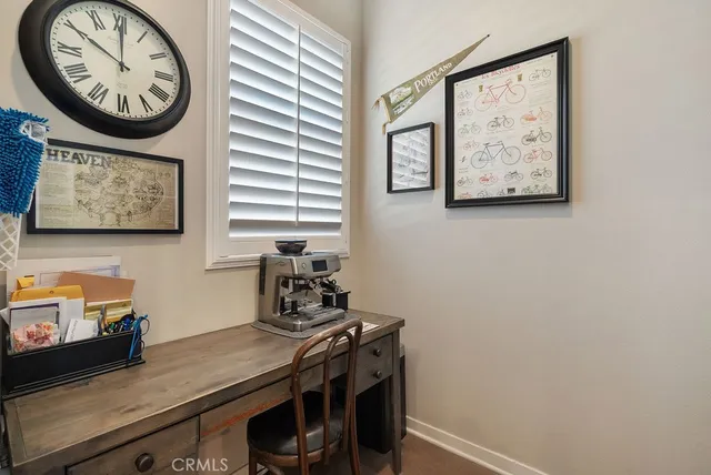 a view of a hallway with elevator