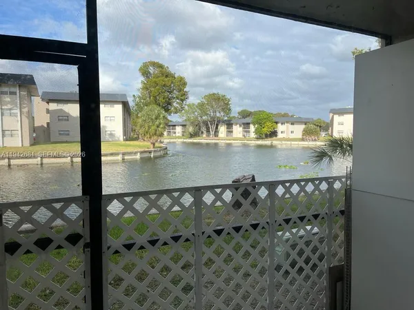 a view of a glass door