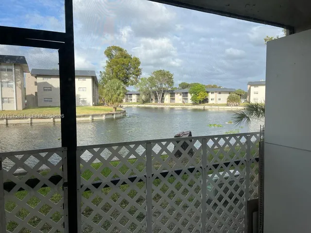 a view of a glass door