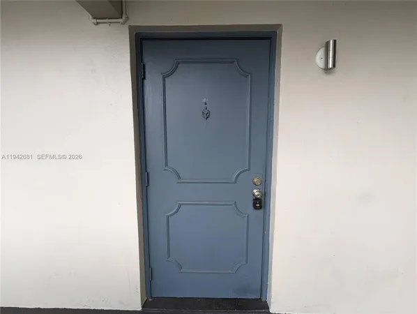 a view of front door