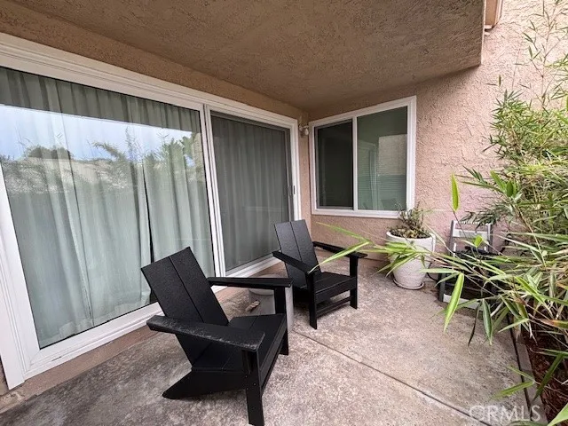 a view of a outdoor seating area