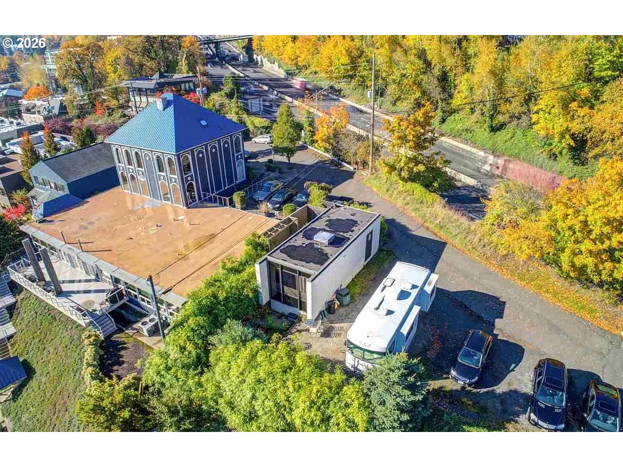 4530 South Kelly Avenue Portland, OR 97239 - Photo 30 of 30 a aerial view of a house with a garden