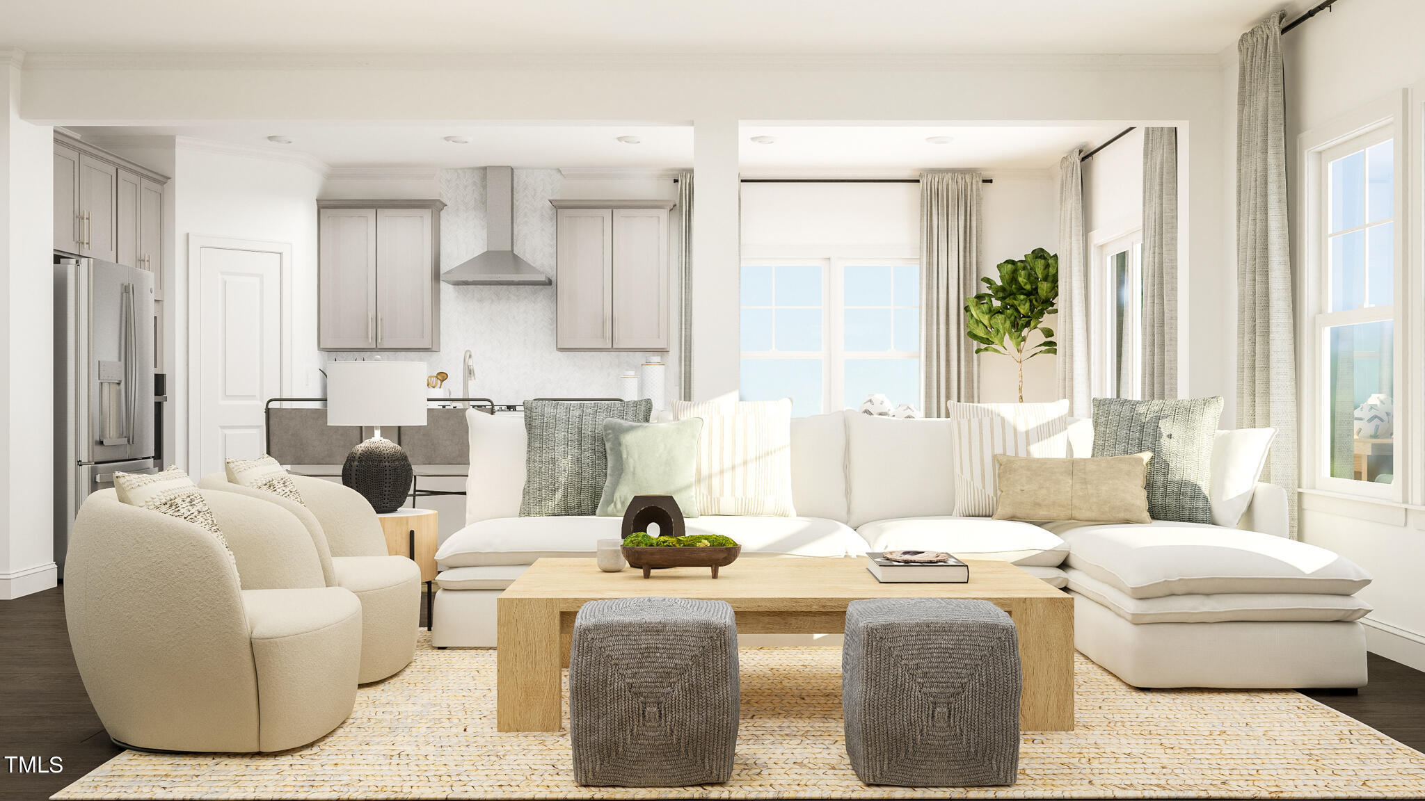 248 Eden Vw Bend, Unit 692 Raleigh, NC 27610 - Photo 4 of 19 a living room with furniture and a large window