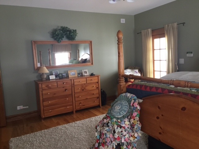 12663 West Offner Road Manhattan, IL 60442 - Photo 18 of 25 a bed room with a bed mirror and a window