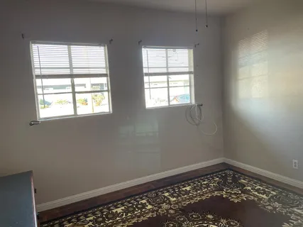 an empty room with a window