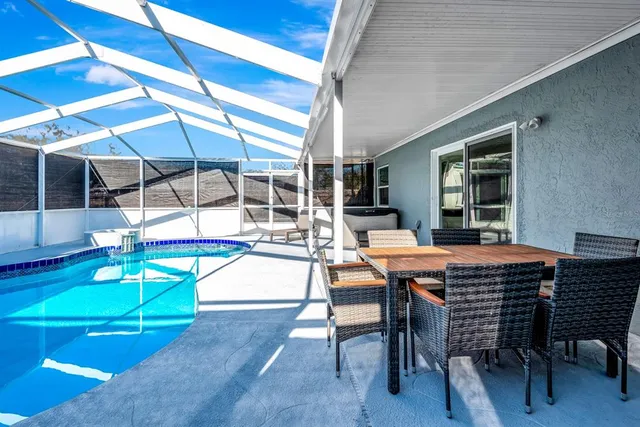 a view of outdoor space with seating