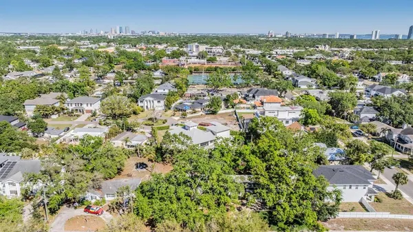 an aerial view of a city