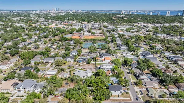 an aerial view of multiple house