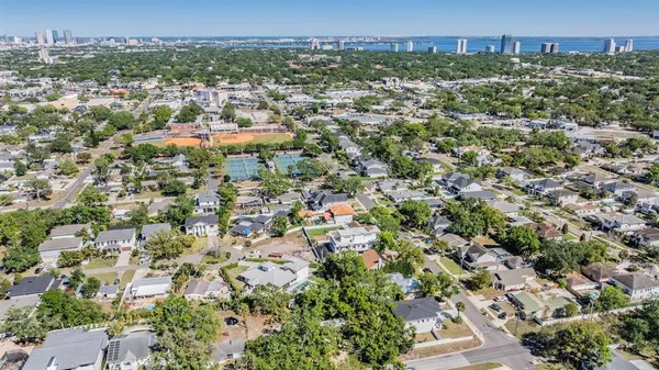 an aerial view of multiple house