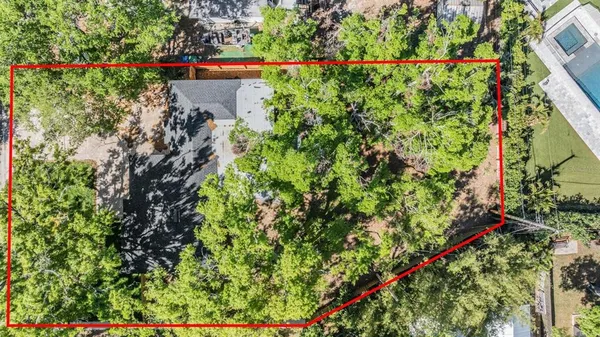 a view of a with flowers