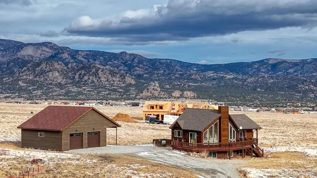 a view of a lake with a mountain