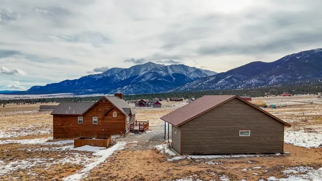 a view of lake with mountain