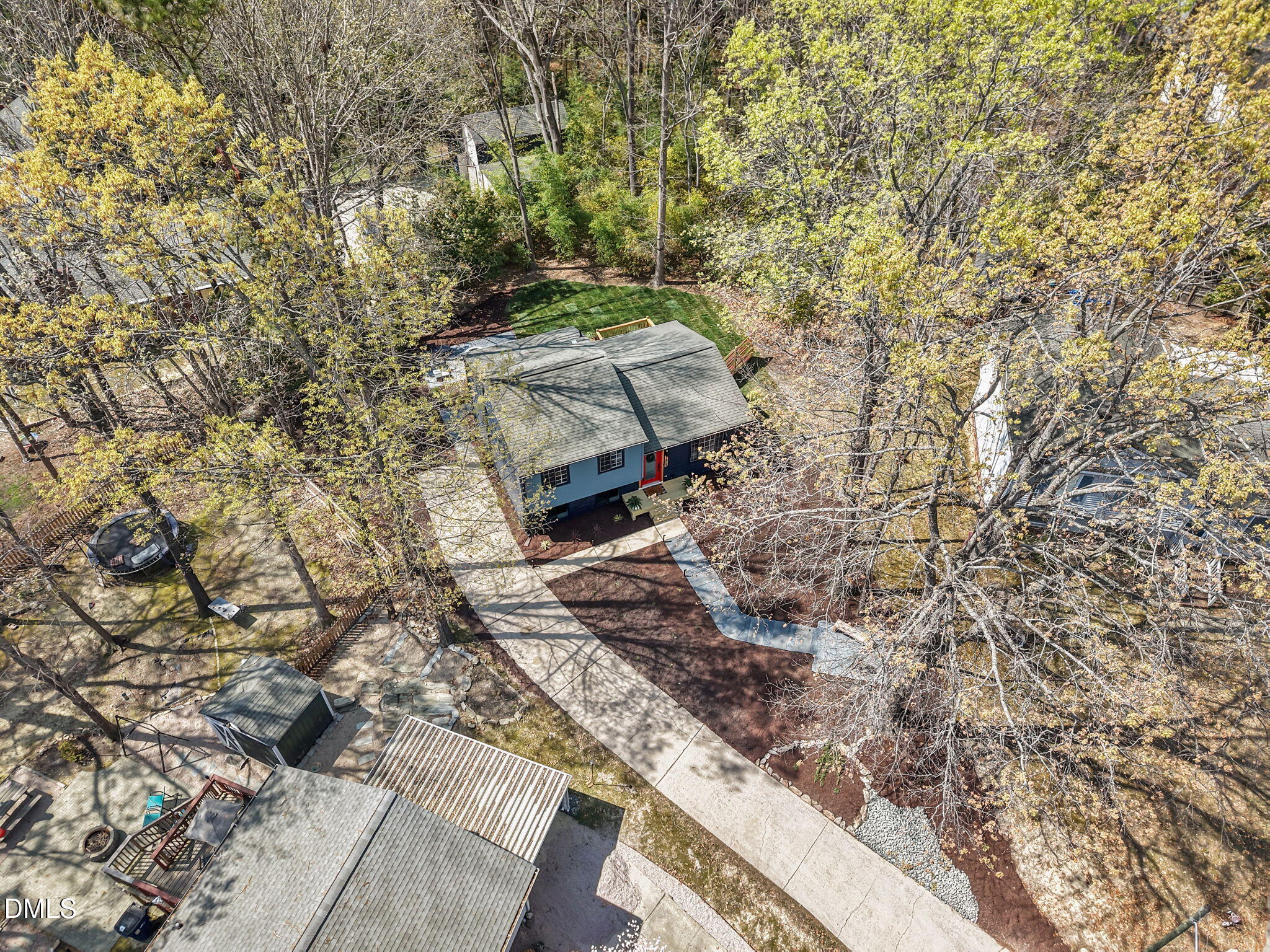 7809 Kitty Lane Raleigh, NC 27615 - Photo 23 of 29 Drone Cul-de-sac view